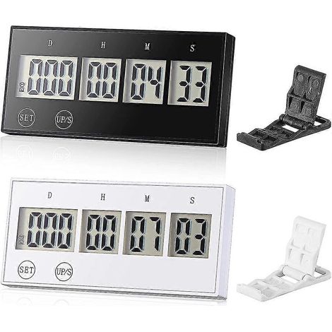 2 Stück LED-Countdown-Uhr, digitaler Timer, 999 Tage, Ruhestand, wiederverwendbare Uhr, batteriebetrieben, Urlaub (1/5)