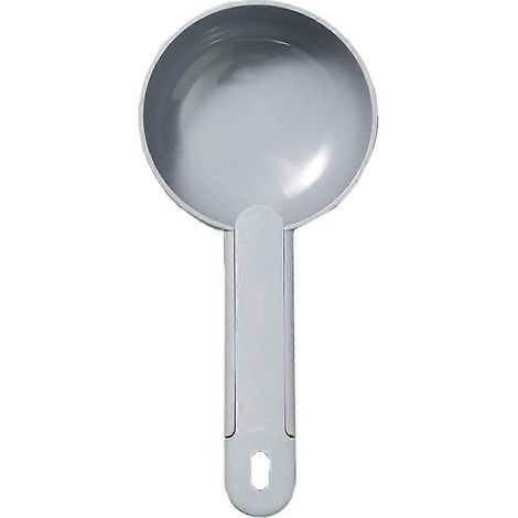 Cuillère doseuse pour aliments pour animaux, tasse à mesurer pour croquettes de chat, cuillère à long manche pour croquettes de chien, chat et lapin - Gris (1/5)