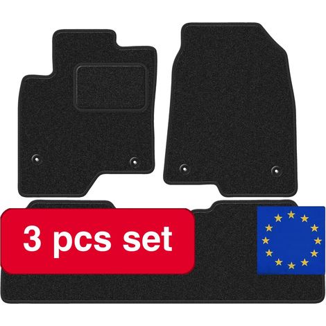 Autofußmatten, langlebiges Design, maßgeschneiderte Passform, schwarz (1/5)