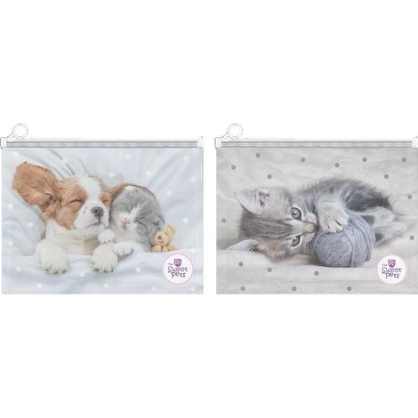 Carpeta con cremallera tamaño A4 de Sweet Pets Mix