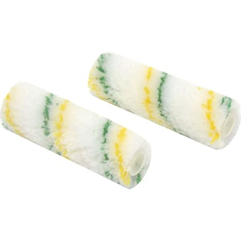 Nespoli Plüschwalzen YellowGreen mit Antihaftbeschichtung 2 Stück, 10 cm Farbroller