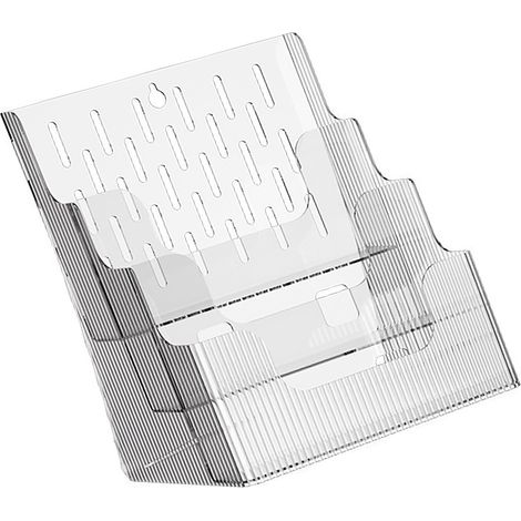 Classeur de Bureau Transparent Multi-Étages, Range-Documents et Rangement pour Fournitures, Organisateur de Fichiers pour Bureau, Étude et Dortoir (1/5)