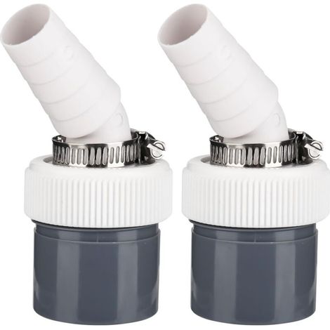Lot de 2 adaptateurs de vidange pour machine à laver - Diamètre d'entrée : 18-24 mm - Tuyau de vidange de 40 mm de diamètre - Pour le raccordement du tuyau de vidange de lave-vaisselle et de machine à (1/5)