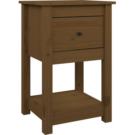 Maison Exclusive - Nachttisch Honigbraun 40x35x61,5 cm Massivholz