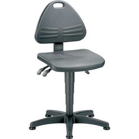 Arbeitsdrehstuhl ISITEC Bodengleiter Integralschaum schwarz 430-600mm BIMOS (1/5)