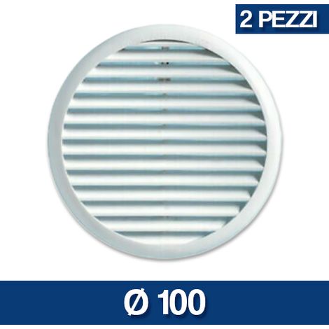 GRIGLIA TAPPO DI ARIA AREATORE AREAZIONE IMBOCCO 2 PEZZI DA 80 100 120 16328V D. 100 (16329)