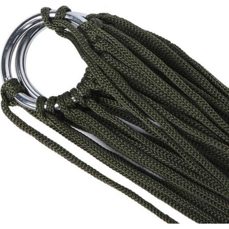 Hamac - Corde De Nylon - Pour Camping Extérieur Et Intérieur - 240 X 80 Cm - 1 Personne (1/4)