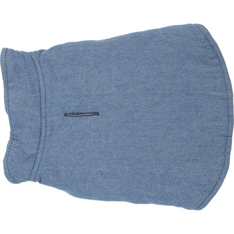 Gilet d'hiver chaud rembourré en polyester et coton pour chien, sans manches, idéal pour Chihuahua, Caniche, Bouledogue français et Poméranien, en denim, taille XS. (1/5)