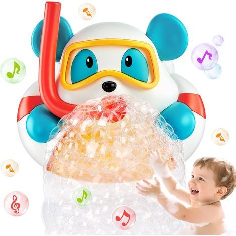 Jouet Bain Enfant 2 Ans, Jouets de Bain à Bulles, Jouet Ours Machine à Bulles avec Musical, Jouets de Piscine de Douche de Baignoire, Jouets Eau Interactif pour 1 2 3 4 5 Ans Garcon Fille (1/5)