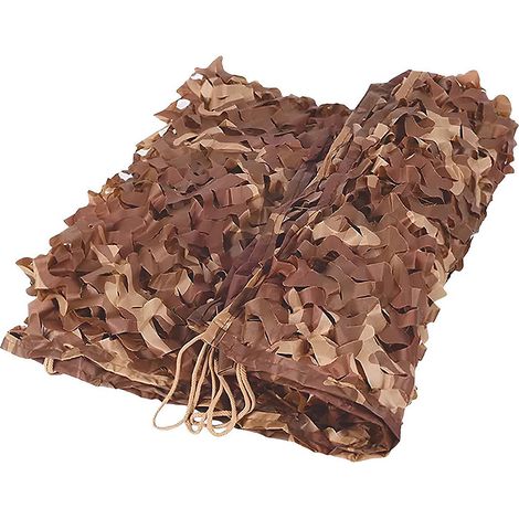Filet de camouflage pour le désert, pour le camping, décoration de fond, parasol, protection solaire, 3 x 3 m (1/5)