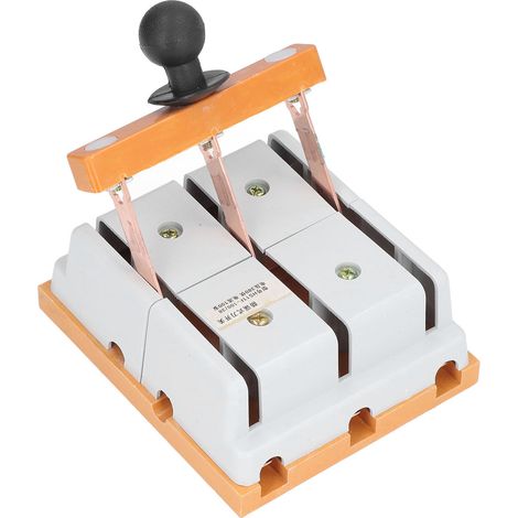 Interrupteur à couteau tripolaire à double action 380 V 100 A, ignifugé (1/5)