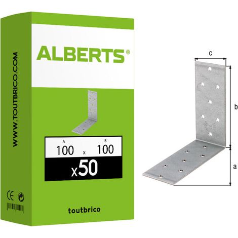 Equerre D'assemblage Galvanisée Perforée 2 Mm 100 X 100 X 40