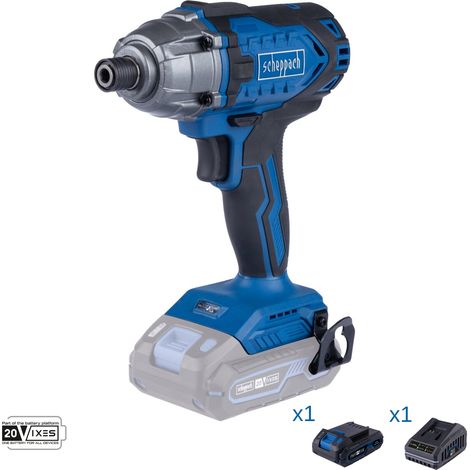 Avvitatore impulsi 20v batteria 2.0Ah e caricabatteria ixes Scheppach c-id180-x