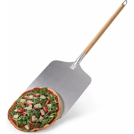 Pizzaschieber – Professioneller Spatel für authentisches Kochen – Hochwertiger Pizzaschieber – Pizzaschieber aus Aluminium und Holz