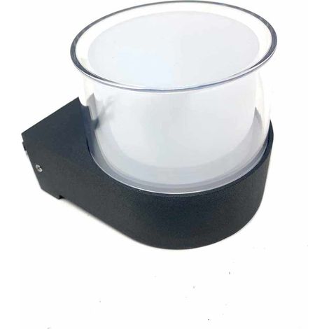 Applique a led da parete 7 watt per esterno ip65 lampada da muro moderna nero luce calda 3000k (1/5)