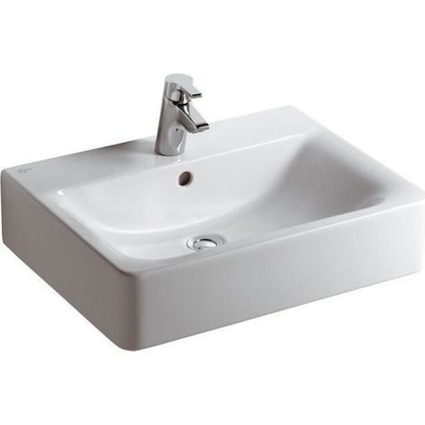 Lavabo CONNECT CUBE avec trop-plein 600 mm blanc IDEAL STANDARD