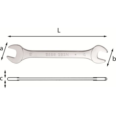 CHIAVE A FORCHETTA DOPPIA 252 N 14X15 MM