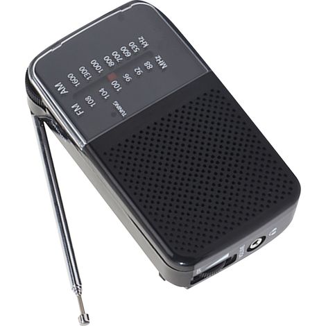 Neues Multibandradio im Vintage-Stil, Retro-Zeigerradio, tragbares Radio für Senioren, schwarz. (1/5)
