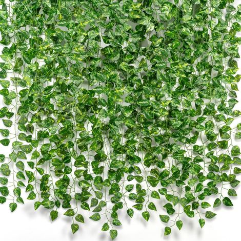 12 Pièces Plante Artificielle Tombante de Vigne, 210cm Lierre Artificiel (1/5)