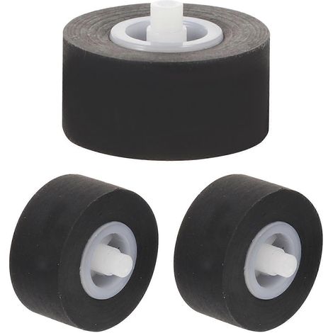 Lot de 3 galets de guidage vidéo à roulement en caoutchouc, poulie de guidage, galet pinceur pour enregistreur audio radio-1.3x1.3cm-Black (1/4)
