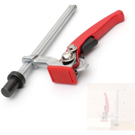 Serre-joint de bureau à action rapide pour le travail du bois, pince fixe, serre-joint d'établi à serrage rapide, presse à cliquet réglable pour établis de travail du bois