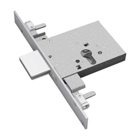 SERRATURA METALLO INFILARE 2053 SECUREMME  B.Q ZINC F.MM 25 F.SAGOM M3 TRIPL H.MM 82 E.MM 60