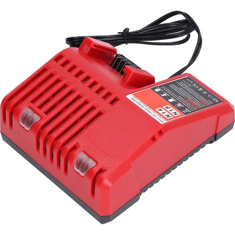 Lithium-Akkuladegerät mit Erhaltungsladung, Eingangsspannung 100–240 V, für Milwaukee M14 und M18, EU-Stecker (1/5)