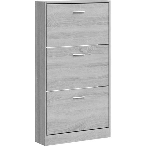 Maison Exclusive - Armoire à chaussures Sonoma gris 59x17x108 cm Bois d'ingénierie (1/5)