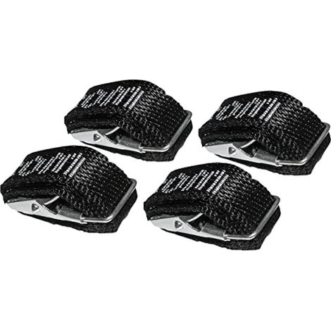 EUFAB 12027 LOT DE 4 SANGLES D'ARRIMAGE EN TEXTILE EXTRA LONGUES POUR BUTÉES DE ROUE LARGES LONGUEUR DE LA SANGLE 45 CM (1/5)