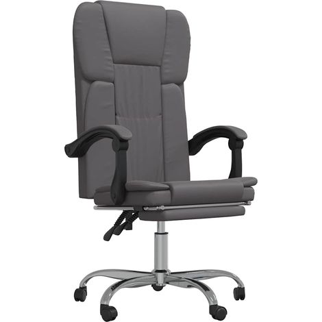 Maison Exclusive - Bürostuhl mit Liegefunktion Grau Kunstleder (1/5)