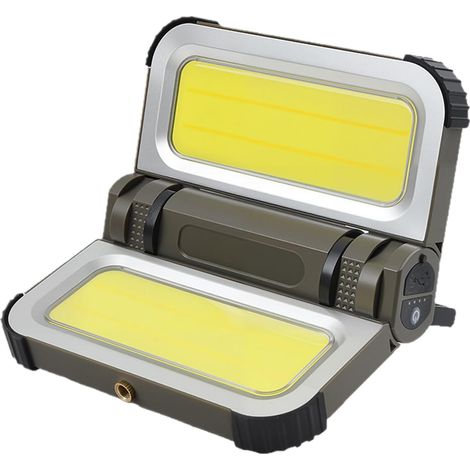 Lampes solaires de camping – Lanterne magnétique pliable à DEL pour la randonnée ABS avec batterie rechargeable, éclairage extérieur compact, éclairage portable, équipement de camping multifonction (1/5)