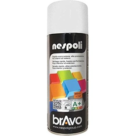 Lot de bombes de peinture - Aérosol NESPOLI 400ml - peinture en spray MadeInNature - Chrome argent effet métal - Lot de 3.