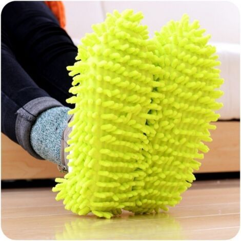 Lot de 5 paires de chaussons de nettoyage multifonctions en microfibre
