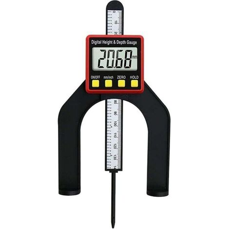 Jauge De Profondeur Numérique Jauge De Mesure De La Hauteur De Mesure Du Bois Appareil 2 En 1 Hauteur Outil De Mesure Pour Le Réglage Remises Grooves- (1/4)