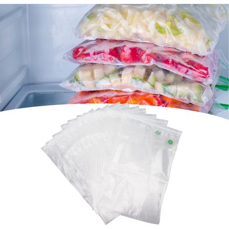 Packung mit 10 Vakuumbeuteln für Lebensmittel, strukturierte Beutel, Vakuumbeutel zur Aufbewahrung, Verpackungsbeutel, 40 x 26 cm (1/5)