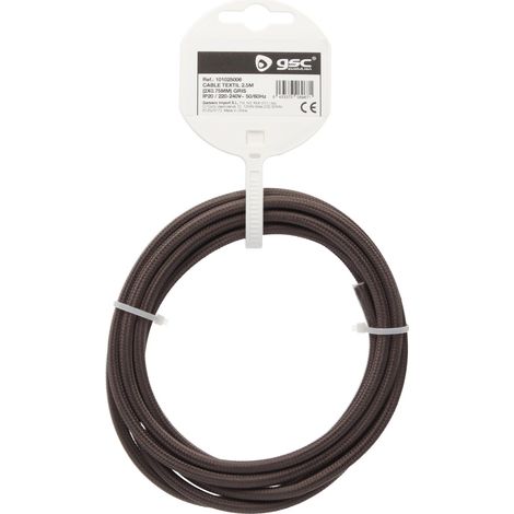 Textilkabel 2,5 m (2 x 0,75 mm) grau
