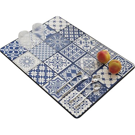 Sets de table, sets de table géométriques colorés vintage pour fête, cuisine, salle à manger, sets de table absorbants contrôlés par l'eau, isolation thermique, tapis à séchage rapide, 30 x 40 cm'Céla (1/5)