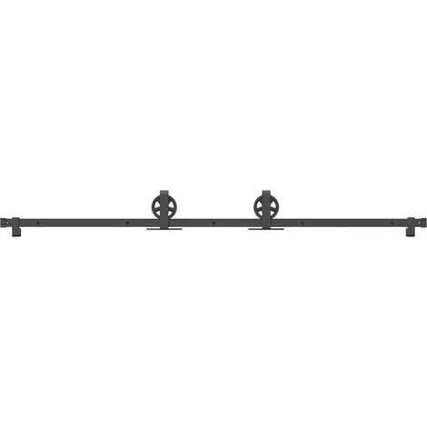 Maison Exclusive - Schiebetürbeschlag-Set 200 cm Stahl Schwarz