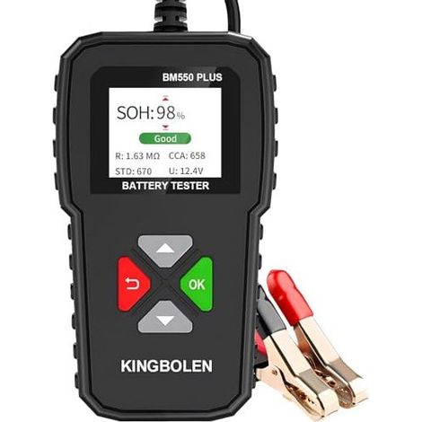 BM550 PLUS Tester per batterie auto 6V 12V 24V con display a LED, analizzatore digitale di batterie per alternatore automobilistico 100-2000 CCA 2-200Ah per auto/camion/moto/ATV/SUV/barca/yacht - (1/5)