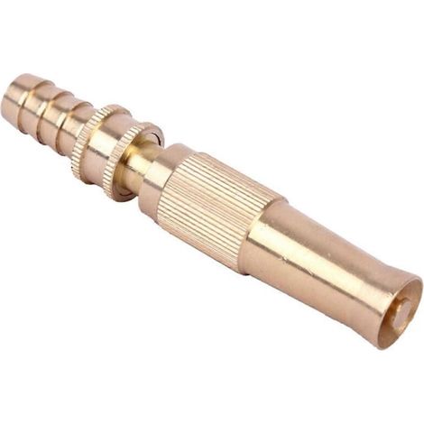 High Pressure Spiral Hose Nozzle for Garden Hose Garden Brass Spray Gun Nozzle Brass Hose Nozzle Sprayer Heavy Duty Multicolor (1/3)
