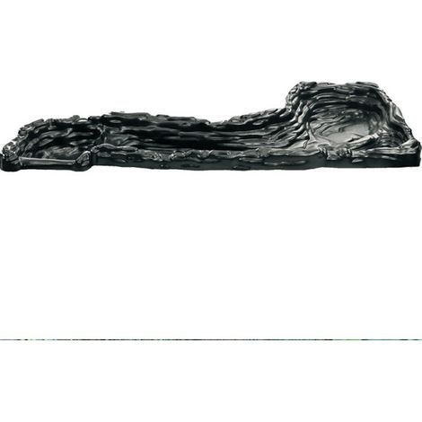 Ubbink – Cascade de bassin standard – Élément de cours d'eau macro – Longueur 168 cm – Résistant au gel et aux UV – Polyéthylène noir (1/2)