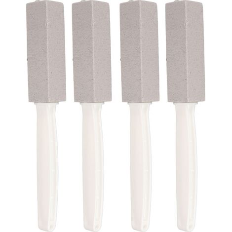 Set di 4 spazzole multifunzionali in pietra pomice per la pulizia di WC, bagno, lavandino e cucina.