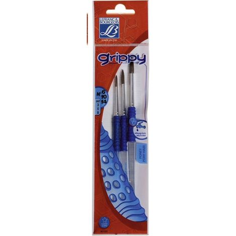 Pinceaux - L&B Education - 807303 - Assortiment Rond N°6, 10, 14 - Mixte - 25.5x5x1.2 cm (1/3)