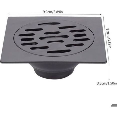 Black-Deodorant Siphon de sol pour salle de douche Siphon de sol en acier inoxydable Lavabo de salle de bain Siphon de sol Machine (1/5)