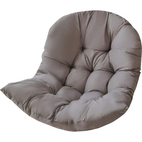 Coussin de Chaise, Coussin Fauteuil Rotin, Coussinets de Chaise Relax pour Balançoire Panier Suspendu, Coussin de Siège de Panier pour Intérieur, Extérieur, 80 x 120 cm, Gris foncé (1/4)