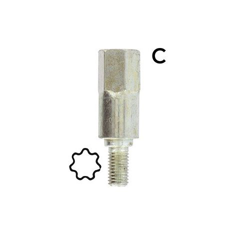 Attrezzo da giardino msc 7 teeth star adapter compatibile universale