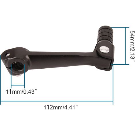 Motorcycle modified gear shift lever, aluminum alloy folding gear lever, ZhengLin T4 TGR Bosuer MX6, black. (1/4)