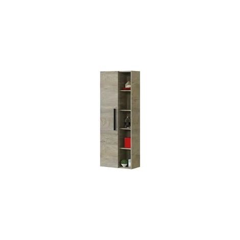 Colonne de salle de bain suspendue chêne d'Alaska 135x51x25 cm – 5 espaces de rangement – Finition industrielle moderne – Arkitmobel (1/10)
