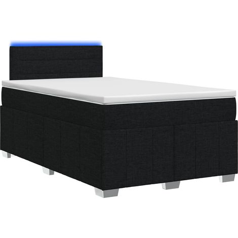 Maison Exclusive - Letto box spring con materasso Nero 120 x 200 cm Tessuto (1/5)