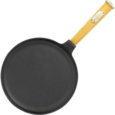 Poêle en fonte à crêpes avec un manche amovible en bois, 22 ou 24 cm (22 cm) (1/5)